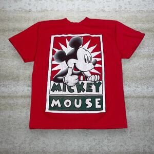 Vintage Disney Red Mickey Mouse Short Sleeve Tee